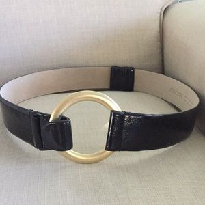 Chico’s Black Patent Leather type Adjustable Belt